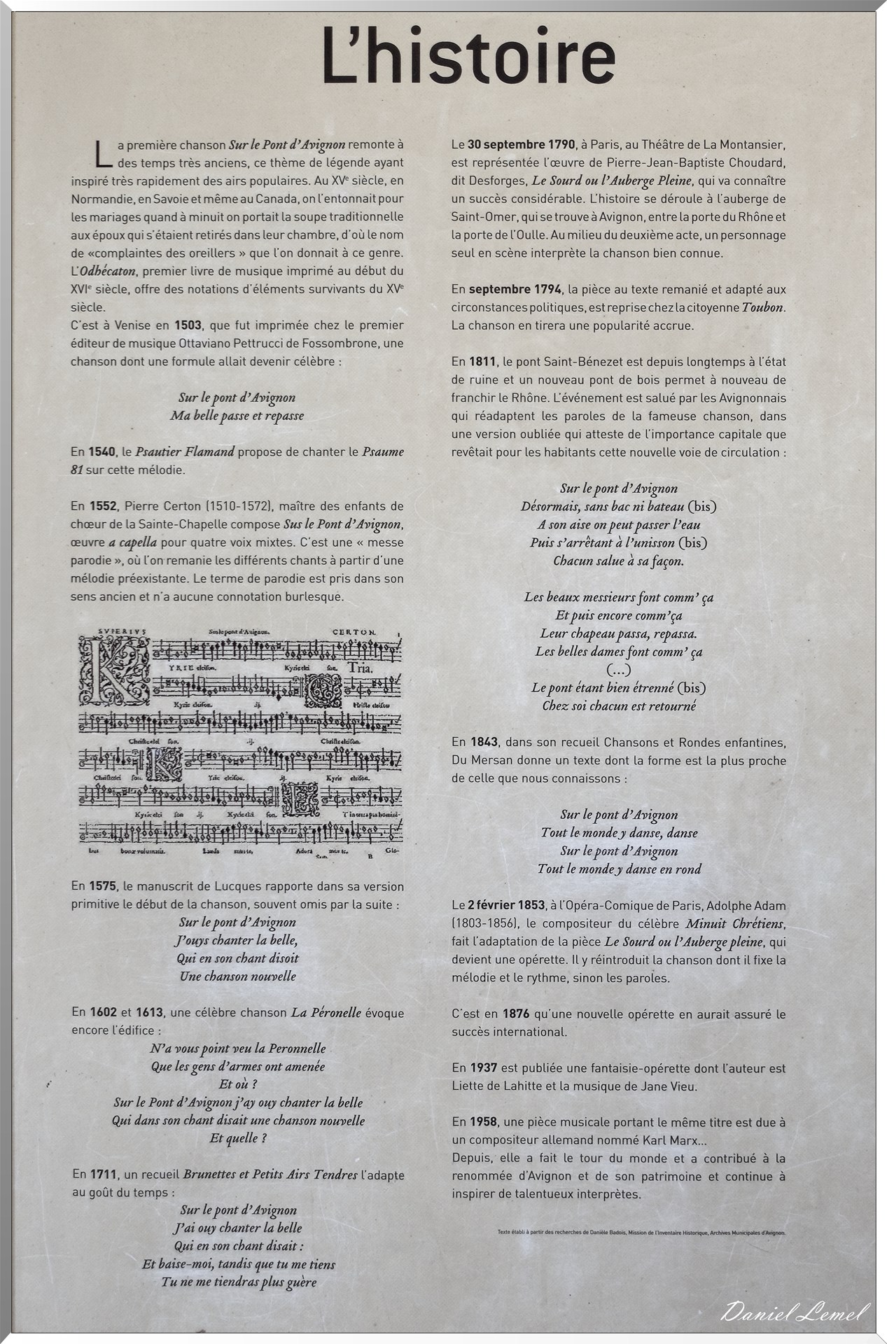 Histoire de la chanson