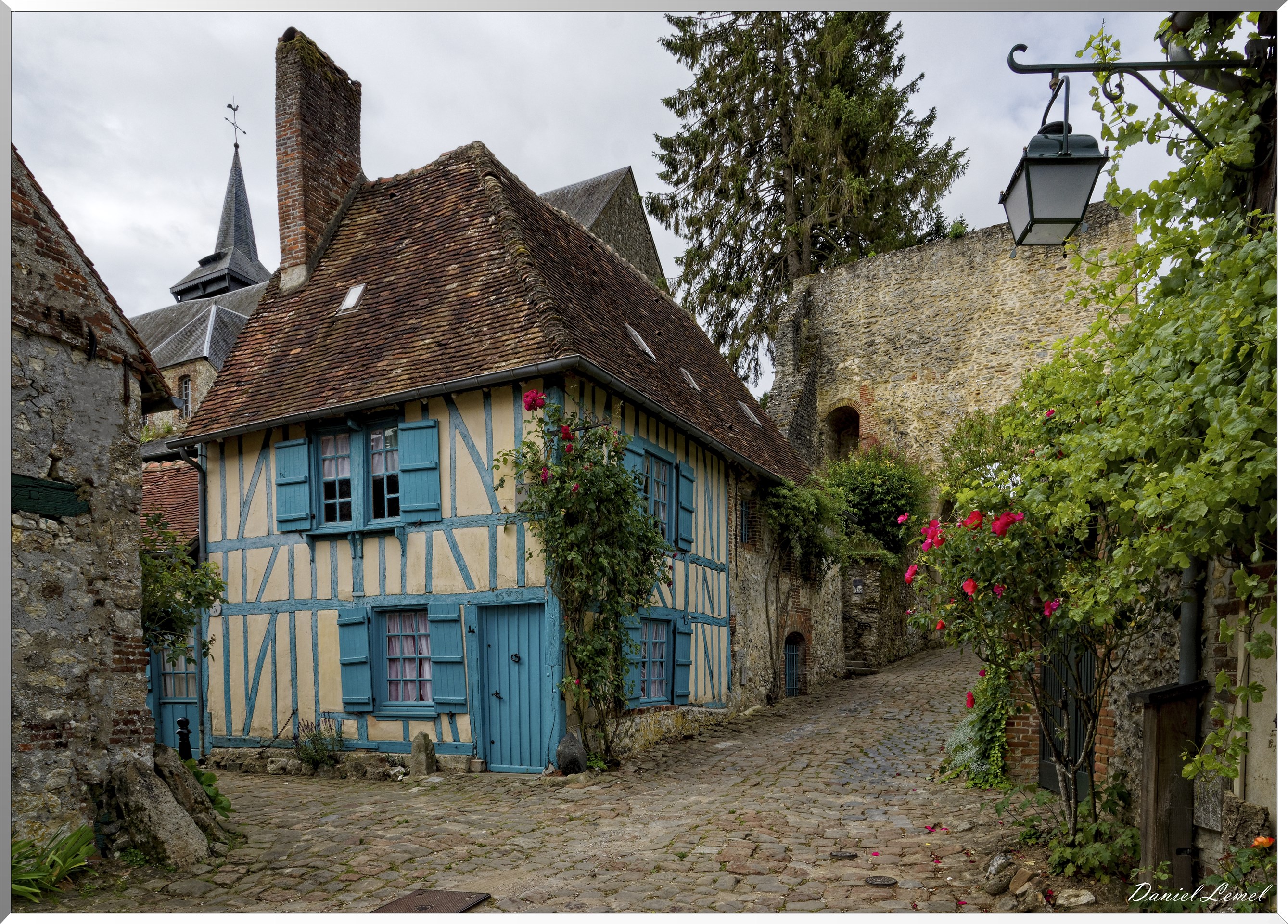 Maison à colombage bleu (1682)