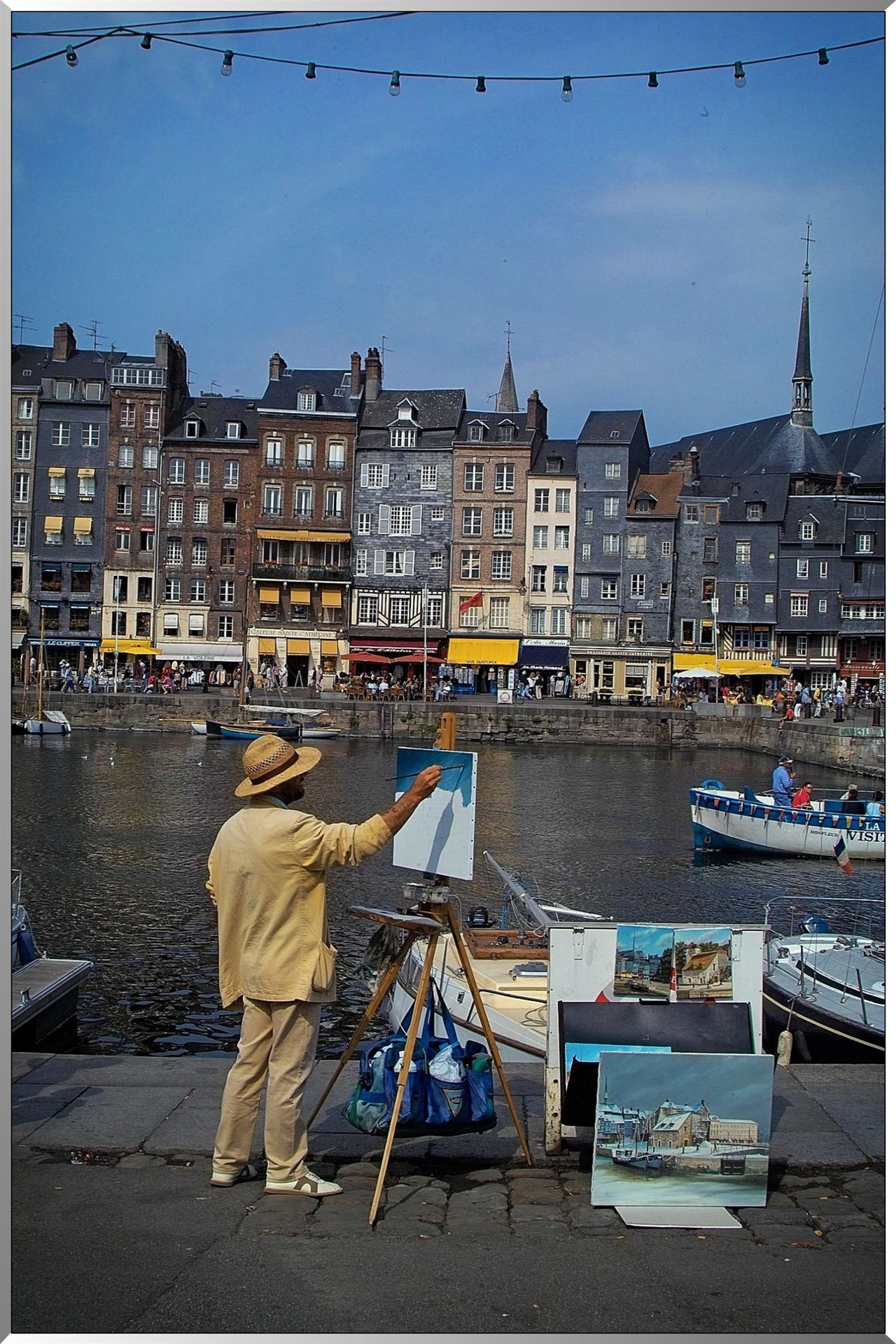 Peintre sur le vieux bassin
