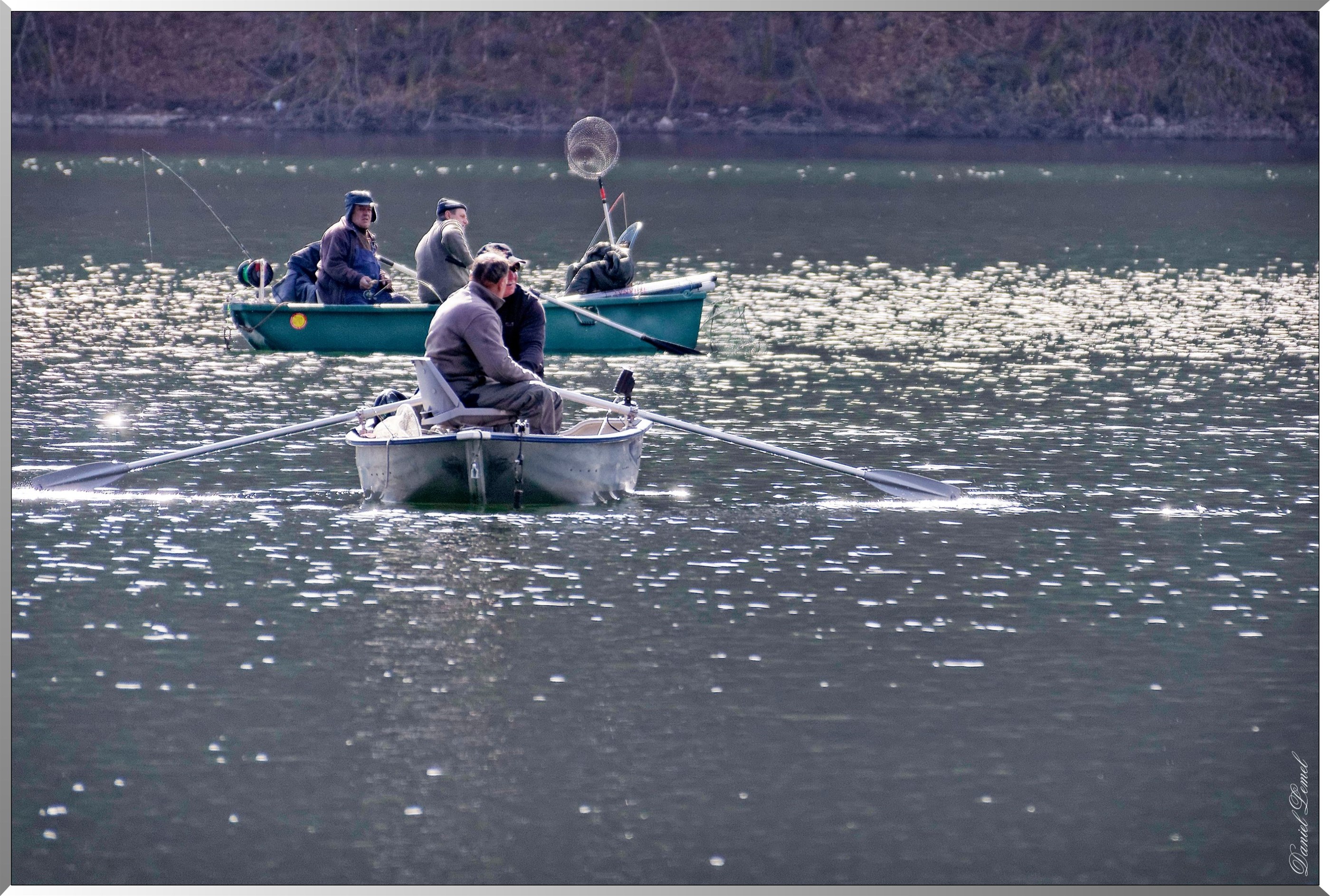Pêcheurs sur le lac du Val