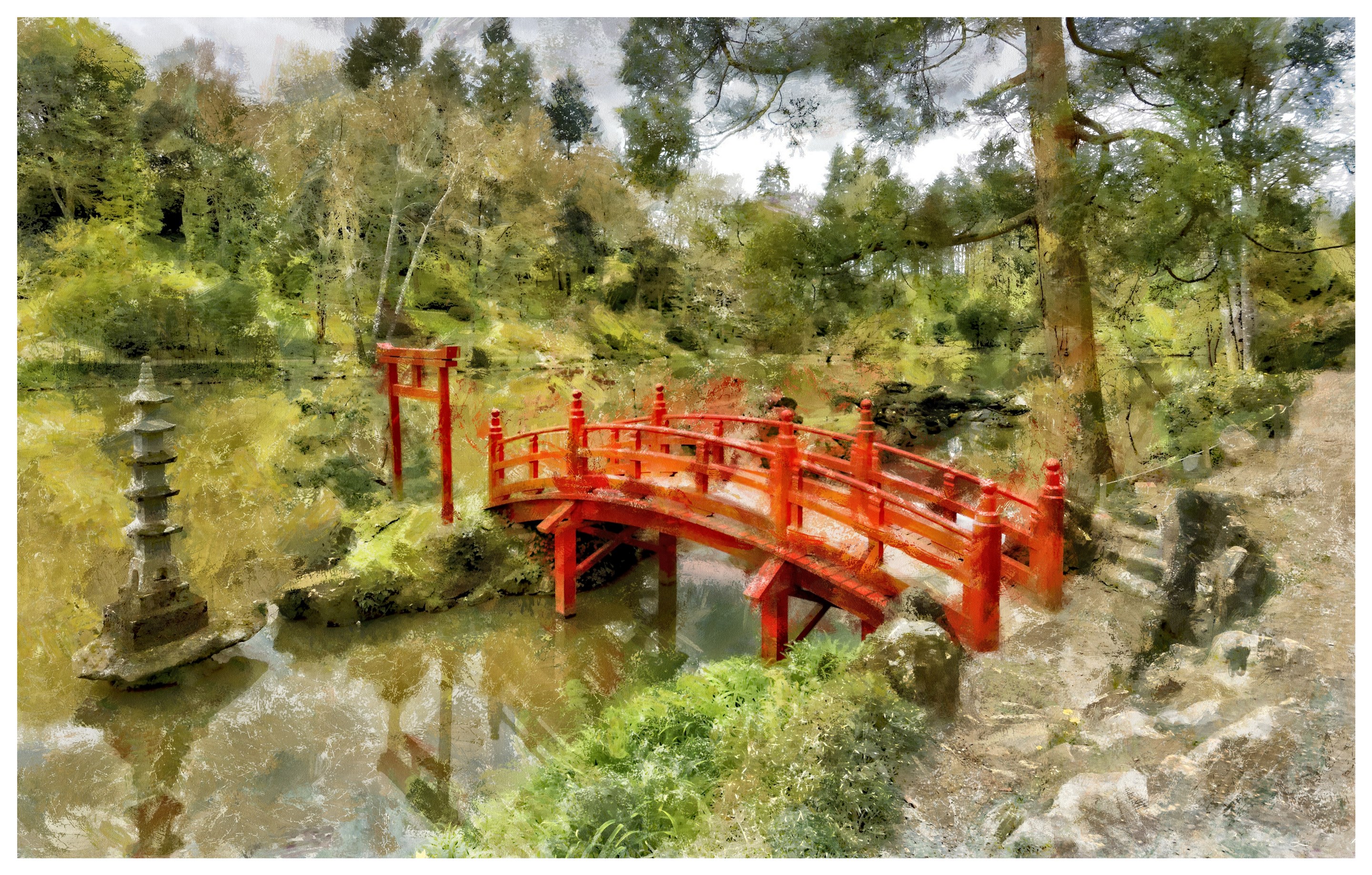 Le pont rouge - Maulévrier