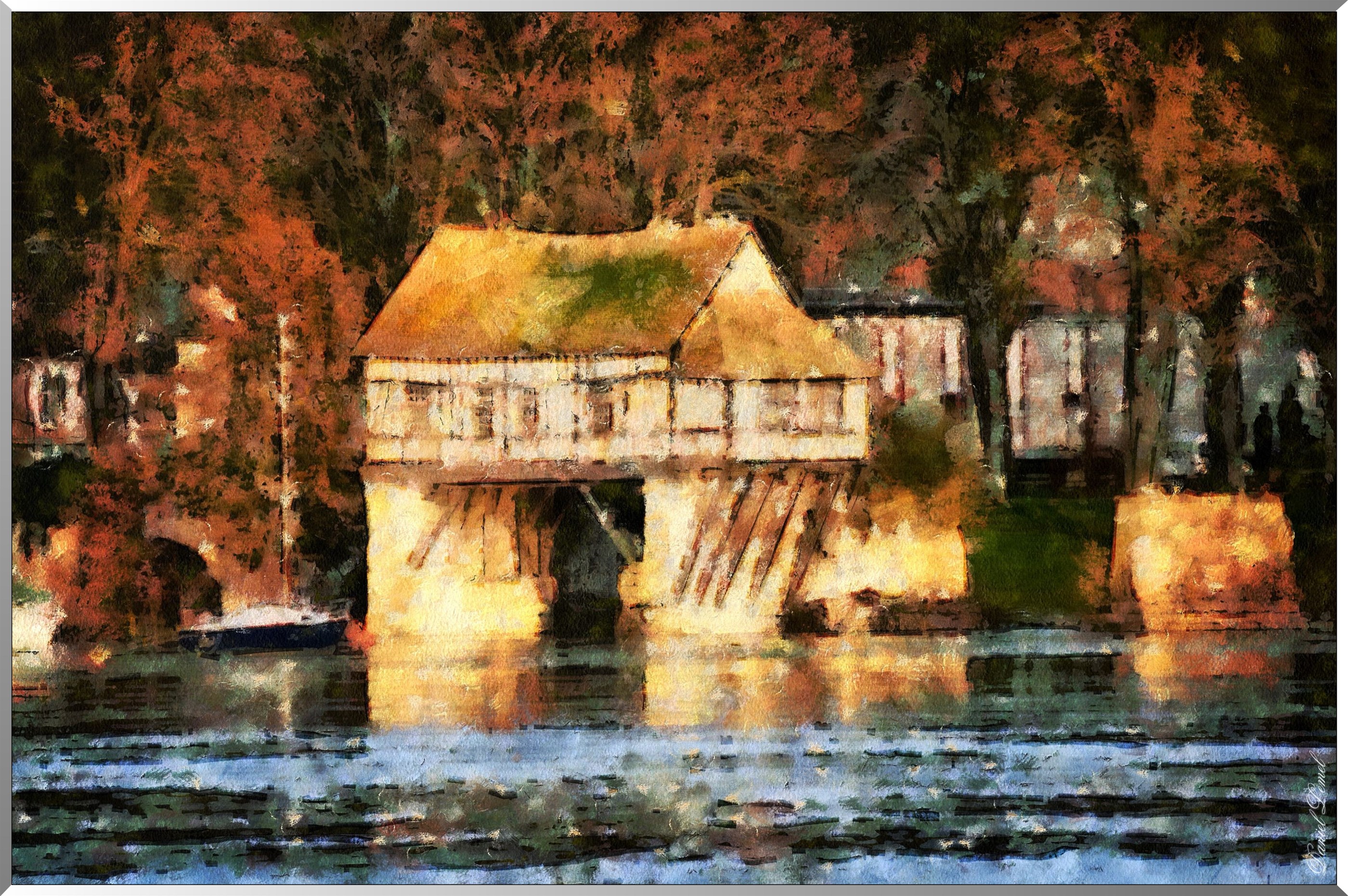 Vieux Moulin de Vernon à l'automne
