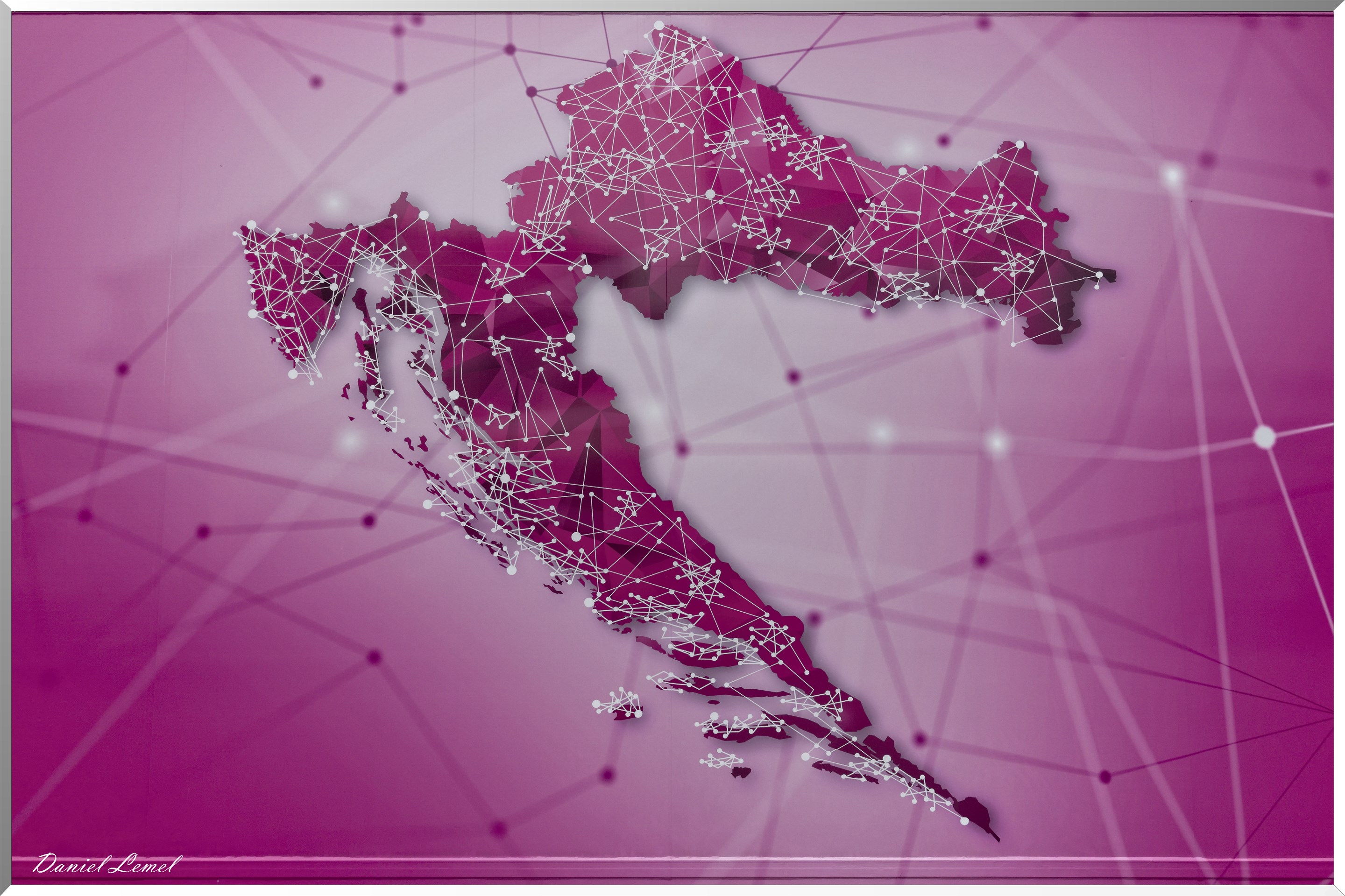 Carte de la Croatie sur un camion de foire