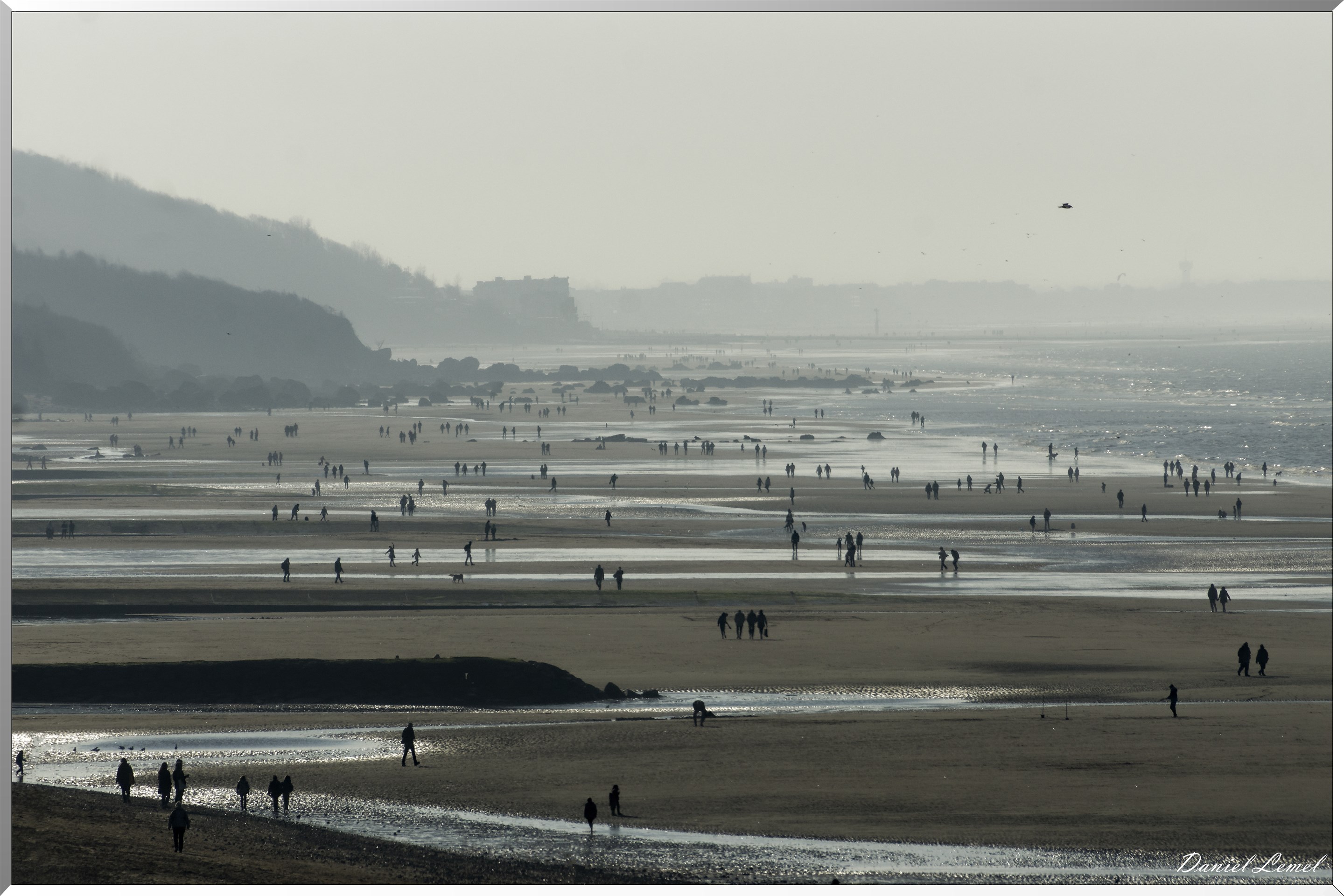 Vue sur Houlgate à marrée basse