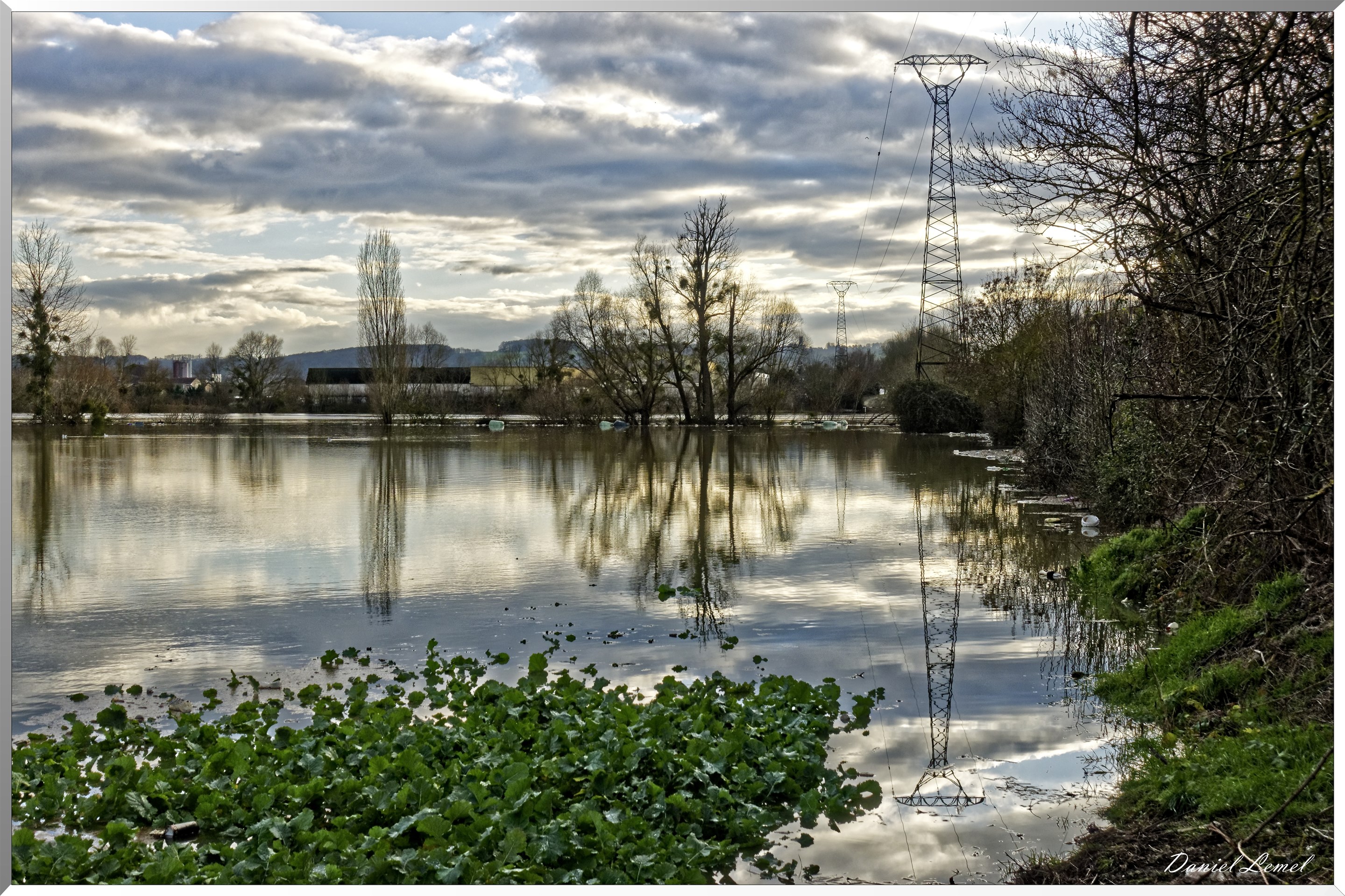 Champs inondés à Courselles