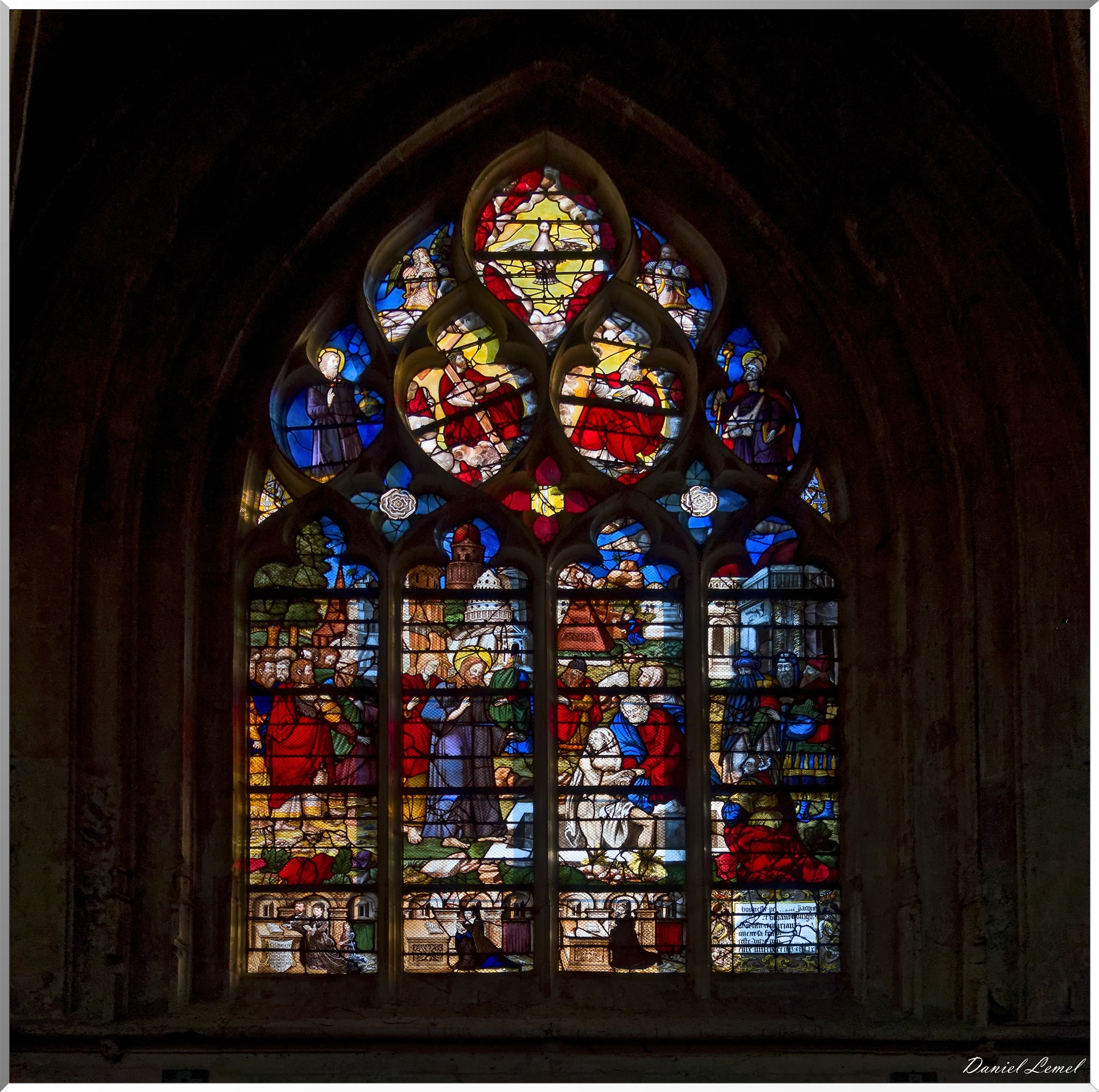 Église Notre-Dame-des-Arts de Pont-de-l'Arche - Vitrail datant de 1606