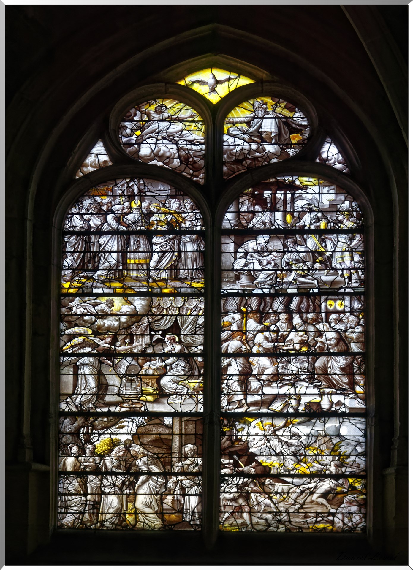 Vitrail de la vie de la Vierge et l'enfance du Christ