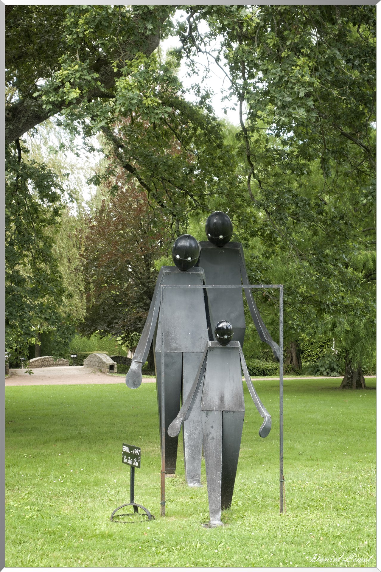 Tôle peinte  "Les Trois pas" - Olivier Gerval -  1998