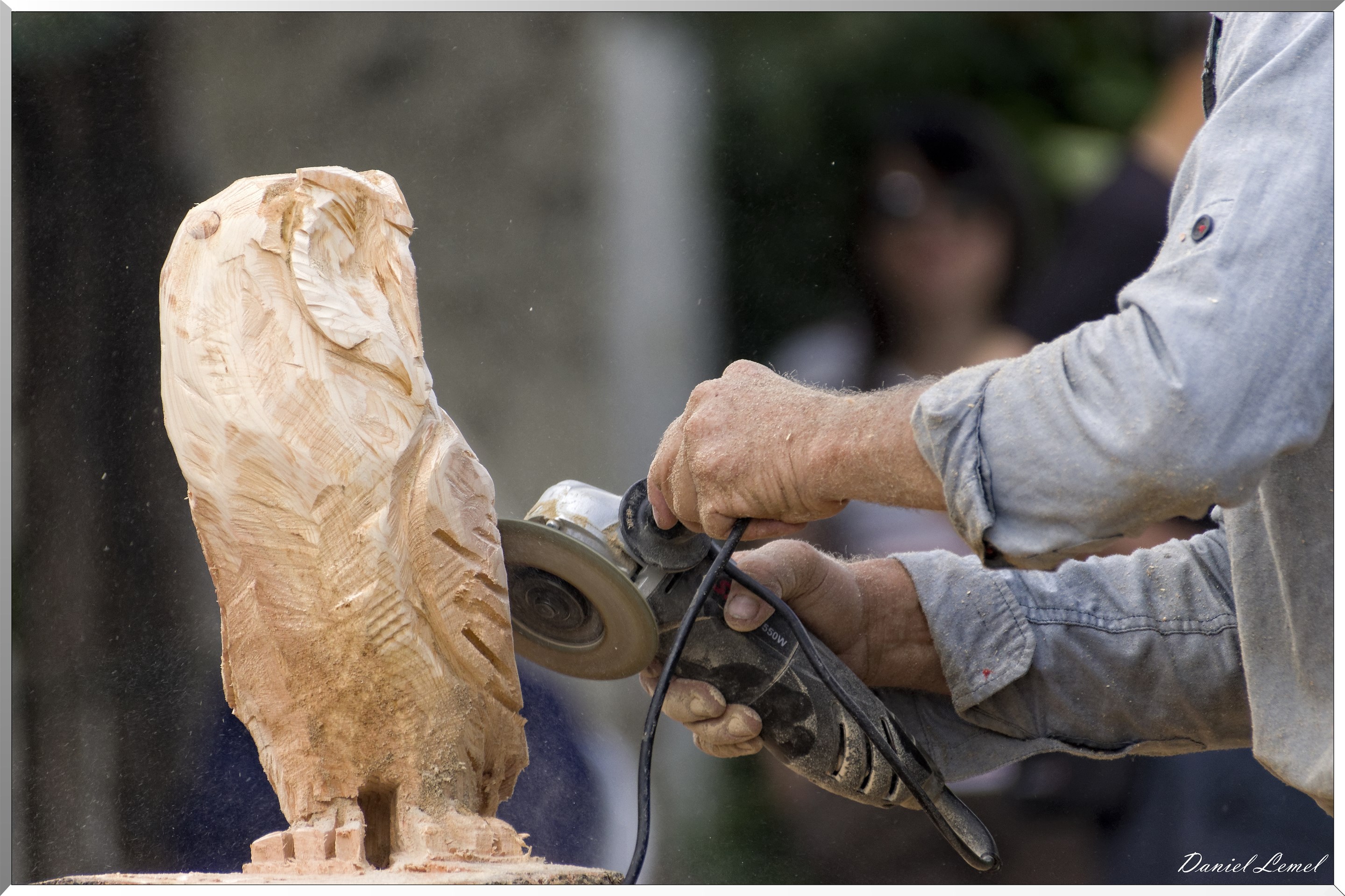 Sculpteur à la tronçonneuse