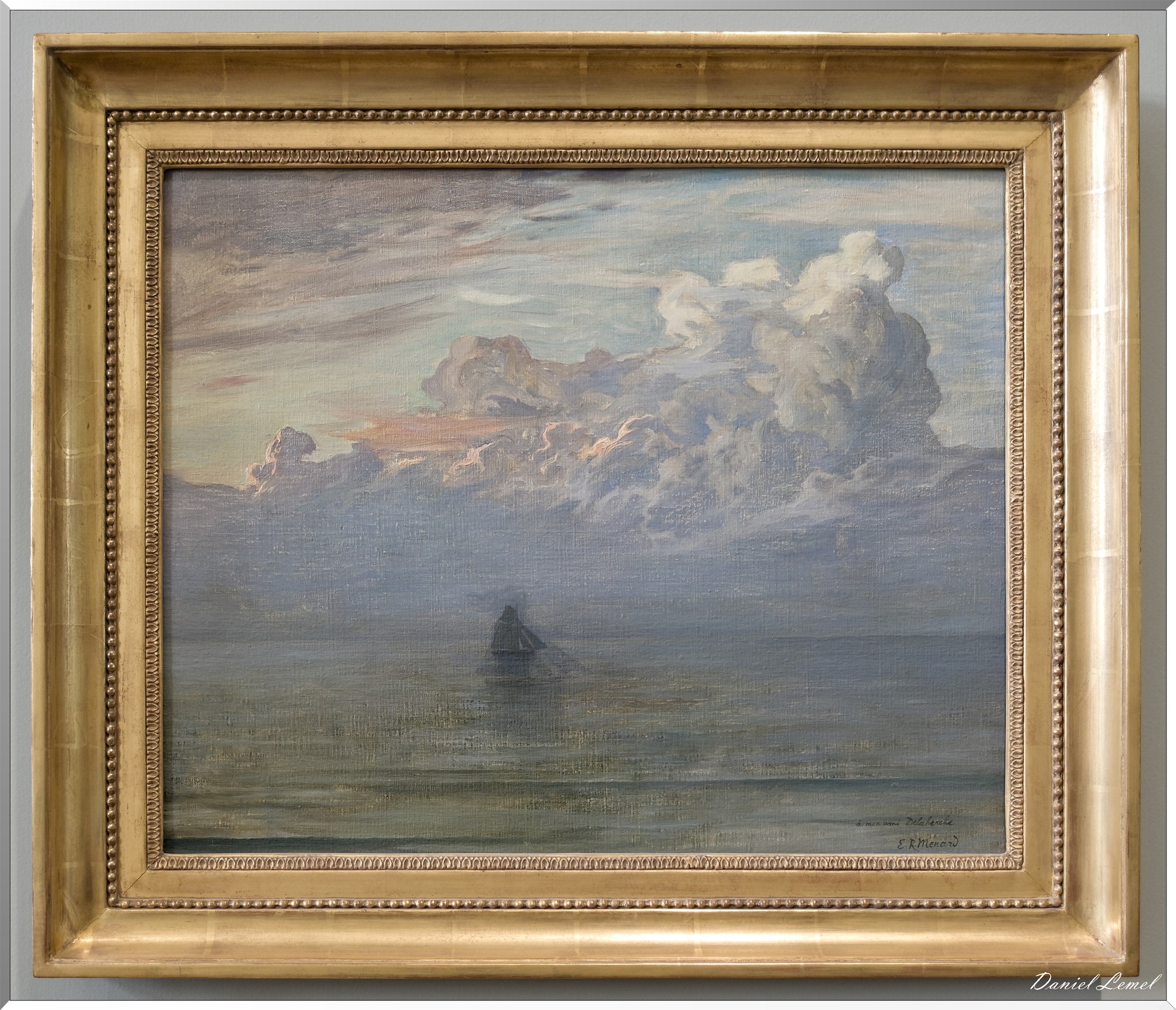 Marine au soleil couchant - René Ménard