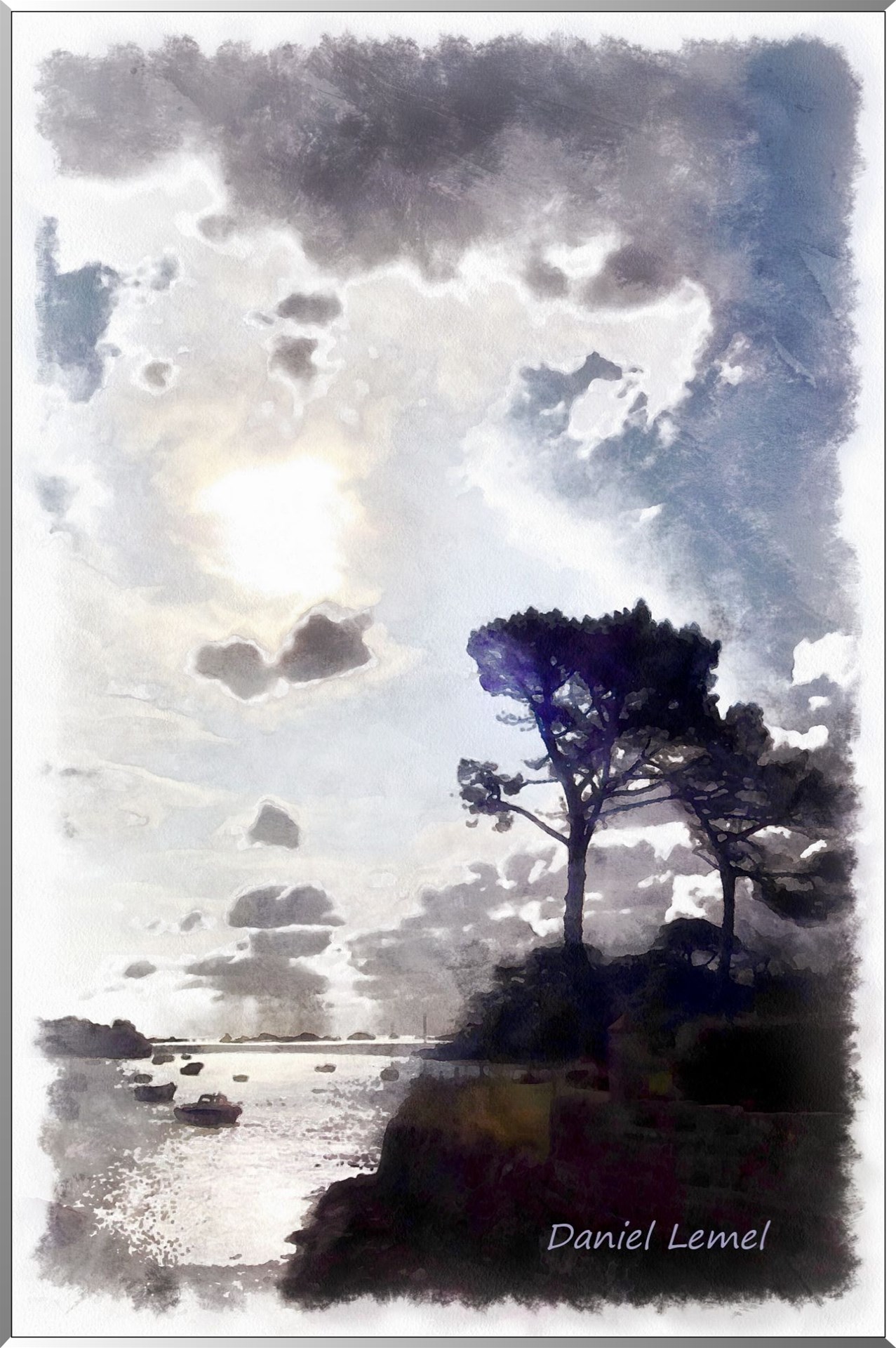 Mer et nuages