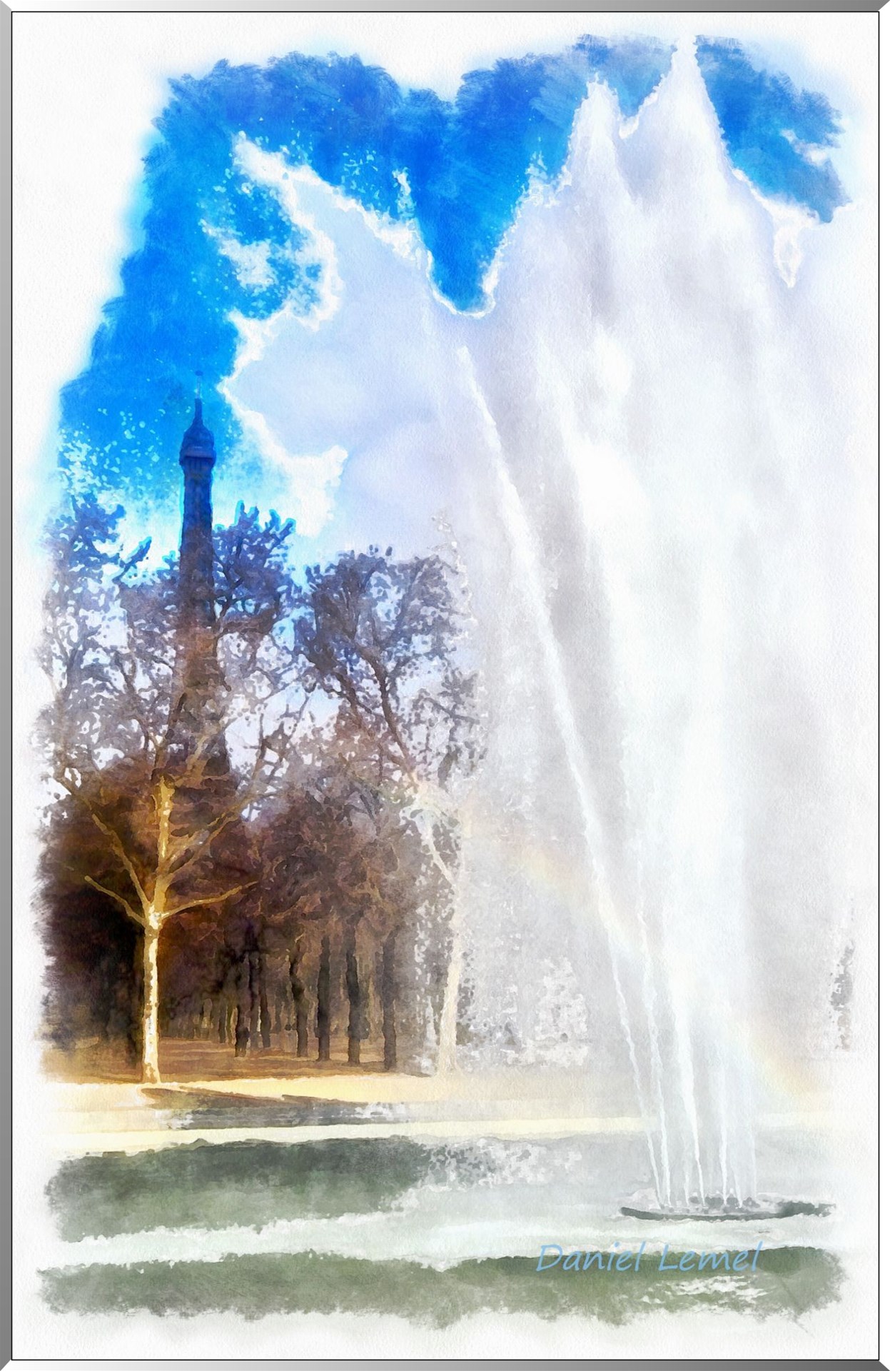 Jet d'eau au Champ de Mars