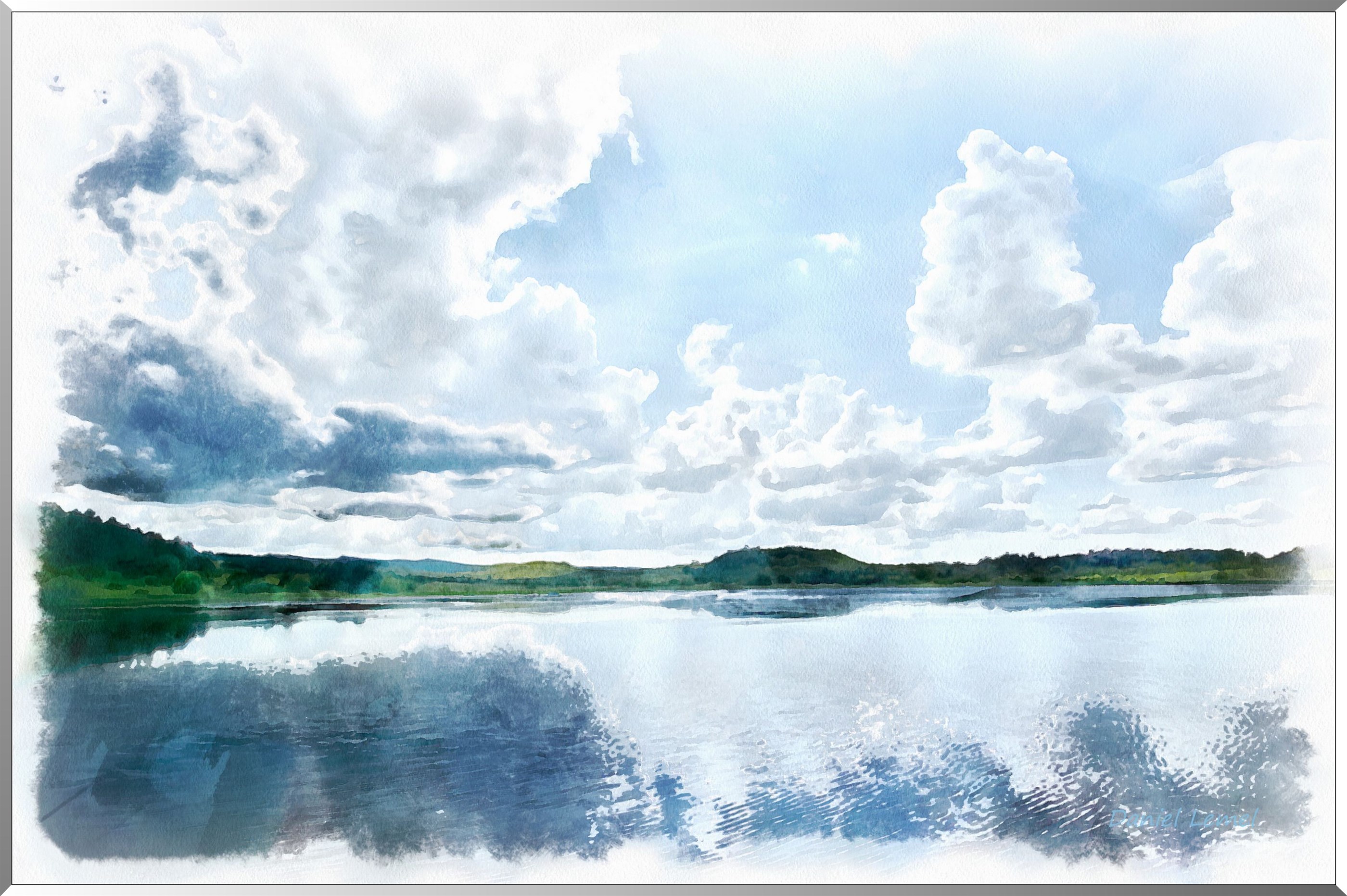 Lac et nuages